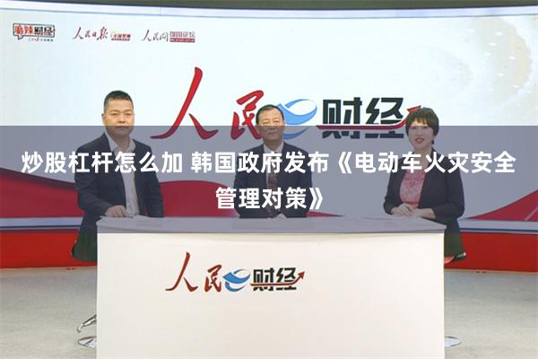 炒股杠杆怎么加 韩国政府发布《电动车火灾安全管理对策》