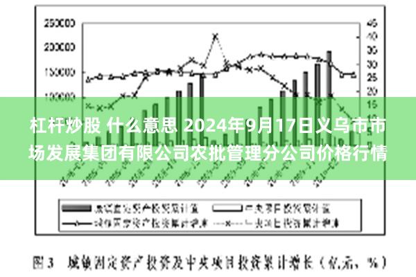 杠杆炒股 什么意思 2024年9月17日义乌市市场发展集团有限公司农批管理分公司价格行情