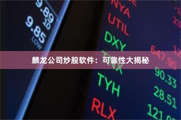 麟龙公司炒股软件：可靠性大揭秘