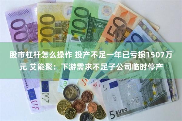 股市杠杆怎么操作 投产不足一年已亏损1507万元 艾能聚：下游需求不足子公司临时停产