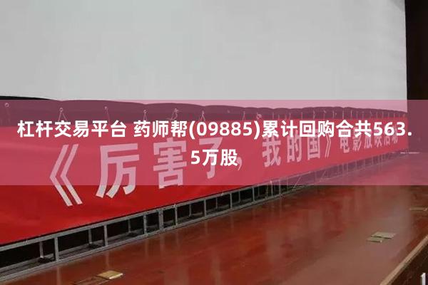 杠杆交易平台 药师帮(09885)累计回购合共563.5万股