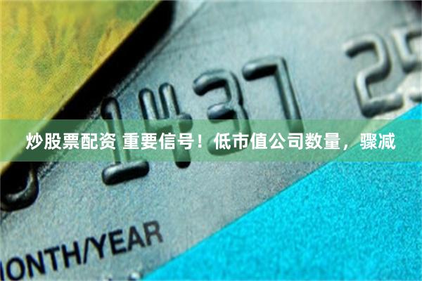 炒股票配资 重要信号！低市值公司数量，骤减
