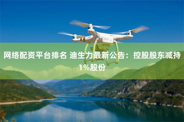 网络配资平台排名 迪生力最新公告：控股股东减持1%股份