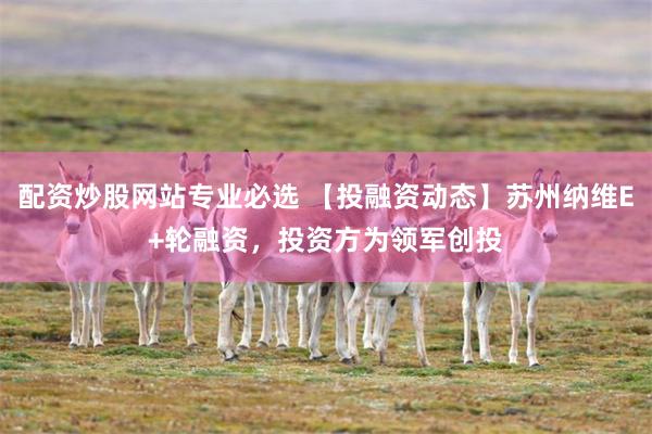 配资炒股网站专业必选 【投融资动态】苏州纳维E+轮融资，投资方为领军创投