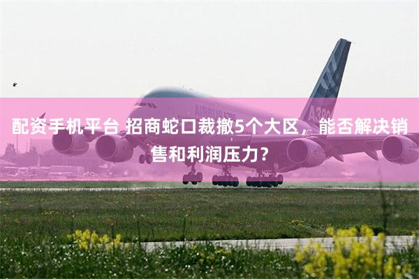 配资手机平台 招商蛇口裁撤5个大区，能否解决销售和利润压力？