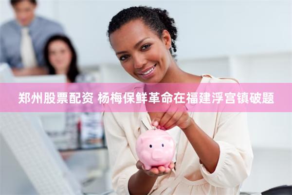 郑州股票配资 杨梅保鲜革命在福建浮宫镇破题