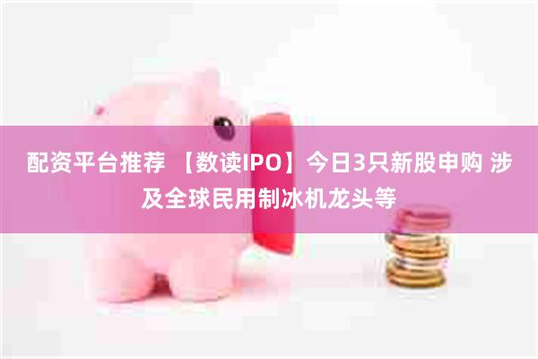配资平台推荐 【数读IPO】今日3只新股申购 涉及全球民用制冰机龙头等