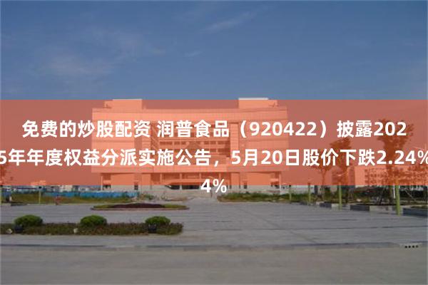 免费的炒股配资 润普食品（920422）披露2025年年度权益分派实施公告，5月20日股价下跌2.24%