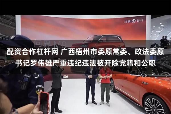 配资合作杠杆网 广西梧州市委原常委、政法委原书记罗伟雄严重违纪违法被开除党籍和公职
