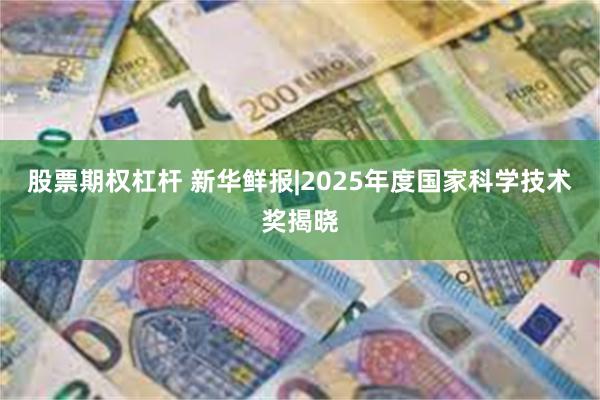 股票期权杠杆 新华鲜报|2025年度国家科学技术奖揭晓
