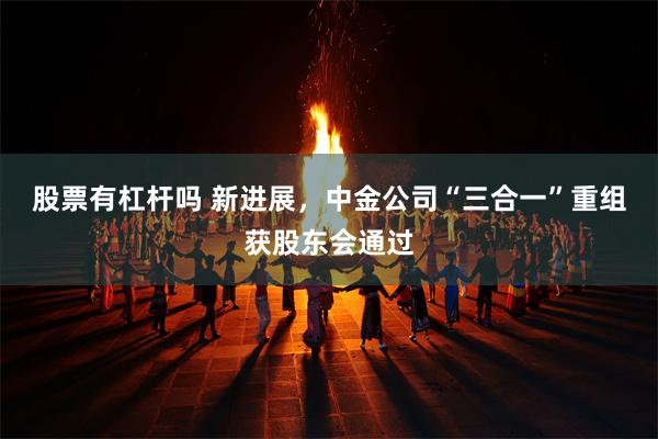 股票有杠杆吗 新进展,中金公司“三合一”重组获股东会通过