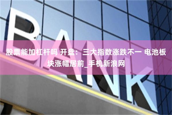 股票能加杠杆吗 开盘：三大指数涨跌不一 电池板块涨幅居前_手机新浪网