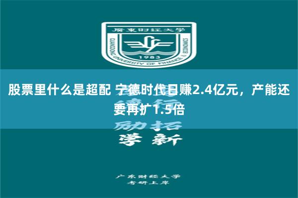 股票里什么是超配 宁德时代日赚2.4亿元，产能还要再扩1.5倍