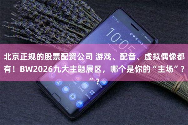 北京正规的股票配资公司 游戏、配音、虚拟偶像都有！BW2026九大主题展区，哪个是你的“主场”？