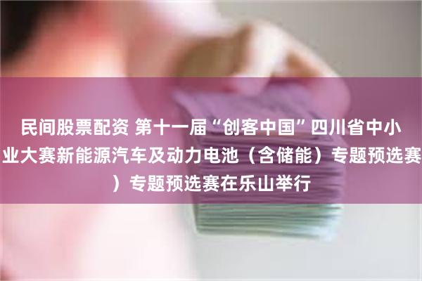民间股票配资 第十一届“创客中国”四川省中小企业创新创业大赛新能源汽车及动力电池（含储能）专题预选赛在乐山举行