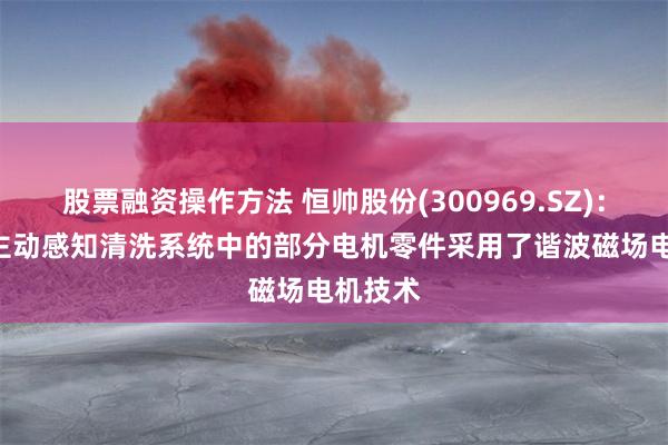 股票融资操作方法 恒帅股份(300969.SZ)：ADAS主动感知清洗系统中的部分电机零件采用了谐波磁场电机技术