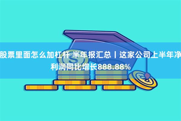 股票里面怎么加杠杆 半年报汇总丨这家公司上半年净利润同比增长888.88%