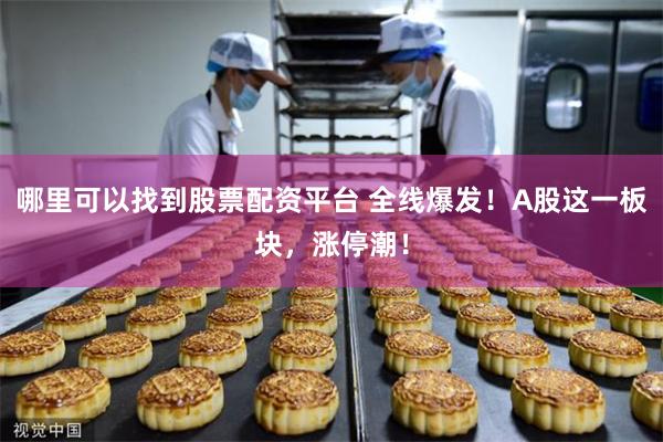 哪里可以找到股票配资平台 全线爆发！A股这一板块，涨停潮！